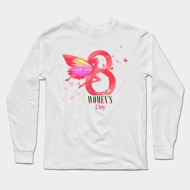 Happy Women's Day March 8 Long Sleeve T-Shirt by BlackRose Store